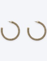 193106-5 Round Lurex Hoop Earrings