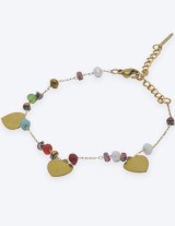 68071 Hearts/Beads Chain Bracelet