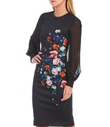 OFFER / OPHENA Εφαρμοστό Midi Floral Φόρεμα