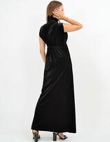 ISLA14407N309  Maxi Turtleneck Velvet Dress