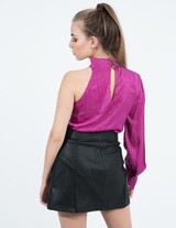 OFFER / 0373H  Eco- Leather Skirt