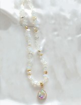 112C Clear Crystal Drop Necklace