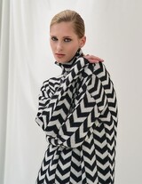 TM7448 Fishbone pattern sweater dress