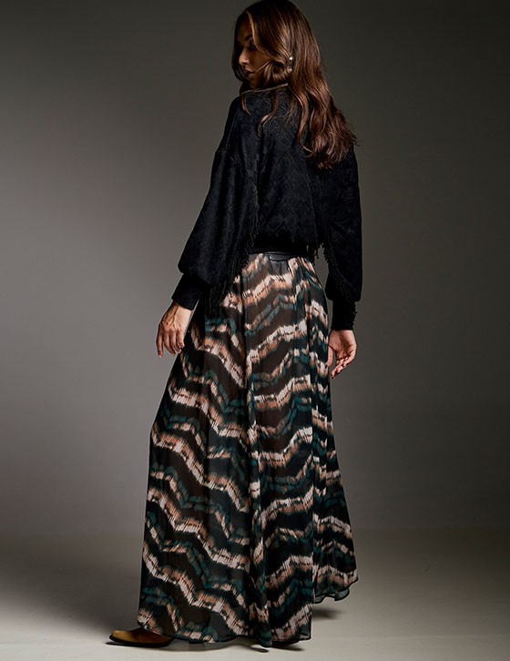 OFFER / TIQERTILY15047 Maxi Printed Skirt