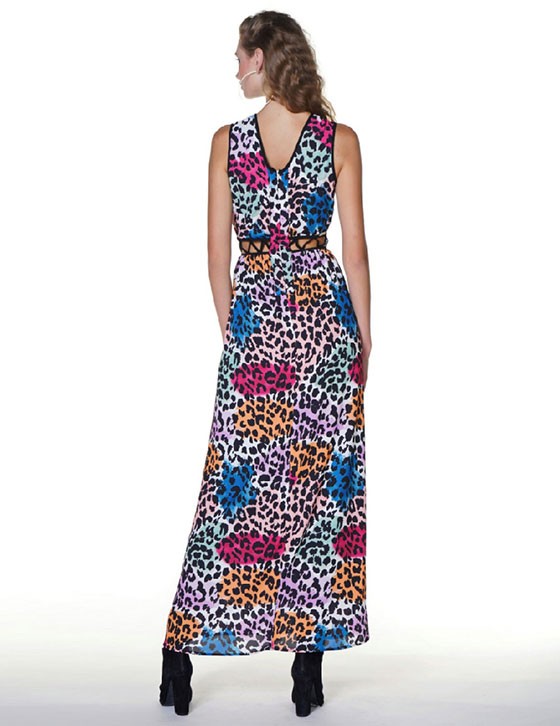 OFFER / KKW3613023 Side Cut Maxi Dress