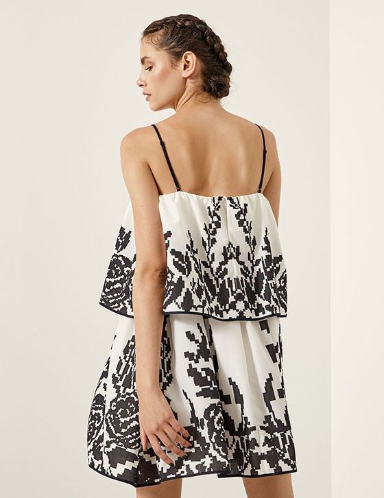 OFFER / S1-3036-1009 Κοντό Φόρεμα Με Pixel Print