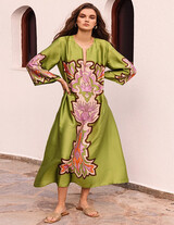 LIA14707N073 Caftan style maxi printed dress