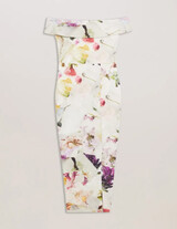 MERREEN275952 Off Shoulder Floral Bodycon Midi Dress