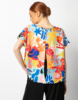24S342 Printed Open Back Top