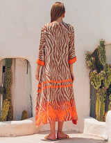 MERA14707N004 Caftan Style Zebra Print Dress