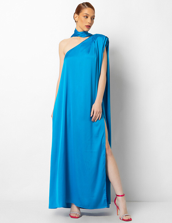  24S942 Μακρύ Silk Touch Φόρεμα