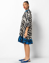24S964 Κοντό Zebra Print Φόρεμα